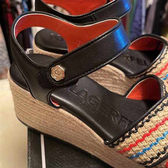 NIB!! Karl Lagerfeld Celeste Platform Wedge Sandal (Size 8) - Picture 3 of 7